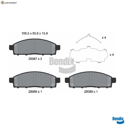 Brake pad set disc - brake,