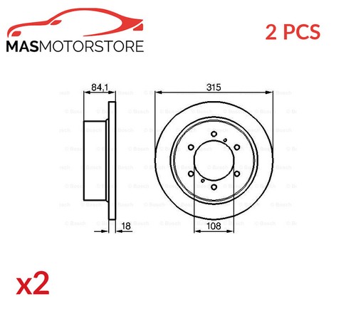 Brake discs set pair - discs, 0