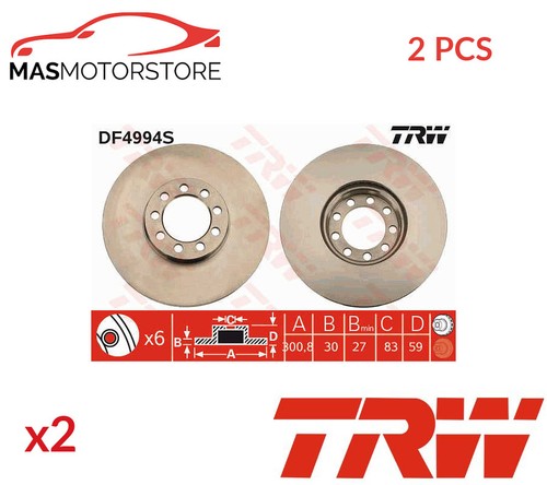 Front brake discs set pair - front,