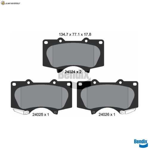 Brake pad set - set, disc