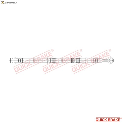 Brake hose 828 for - hose, 58.828