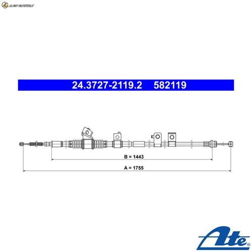 Parking brake cable - parking,