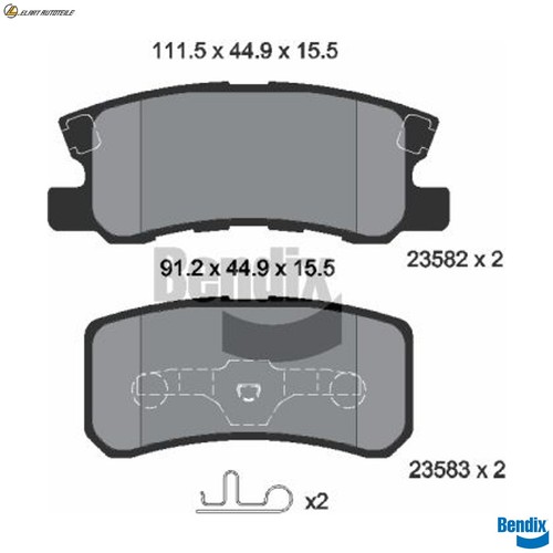 Brake pad set disc - brake,