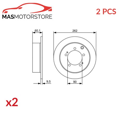 Brake discs set pair - brake,